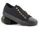 Jednolite, czarne trampki damskie NEWS 9SP30-1141, czarne