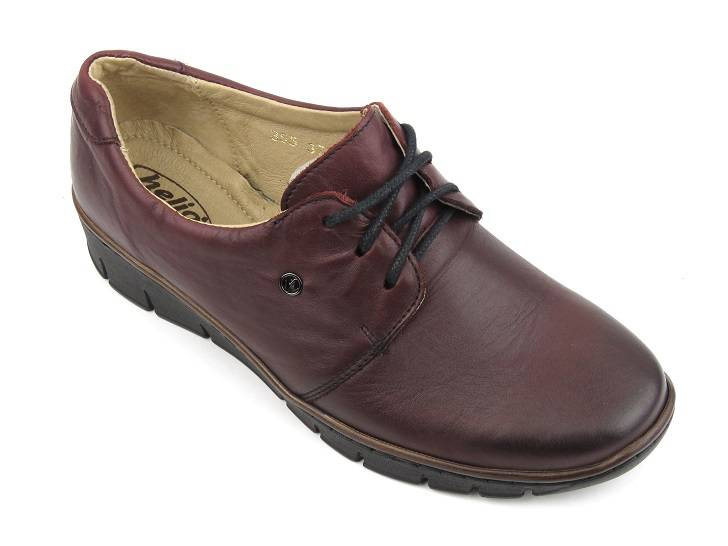 Półbuty damskie polskiej produkcji - Helios Komfort 355, wiśniowe