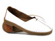 Skórzane półbuty, loafersy damskie - MANITU 840080-03, białe