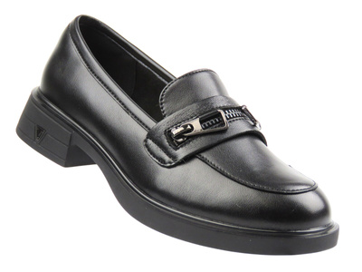 Eleganckie mokasyny damskie Vinceza 39965, czarne