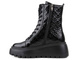 Pikowane workery damskie na platformie - VENEZIA 11216, czarne