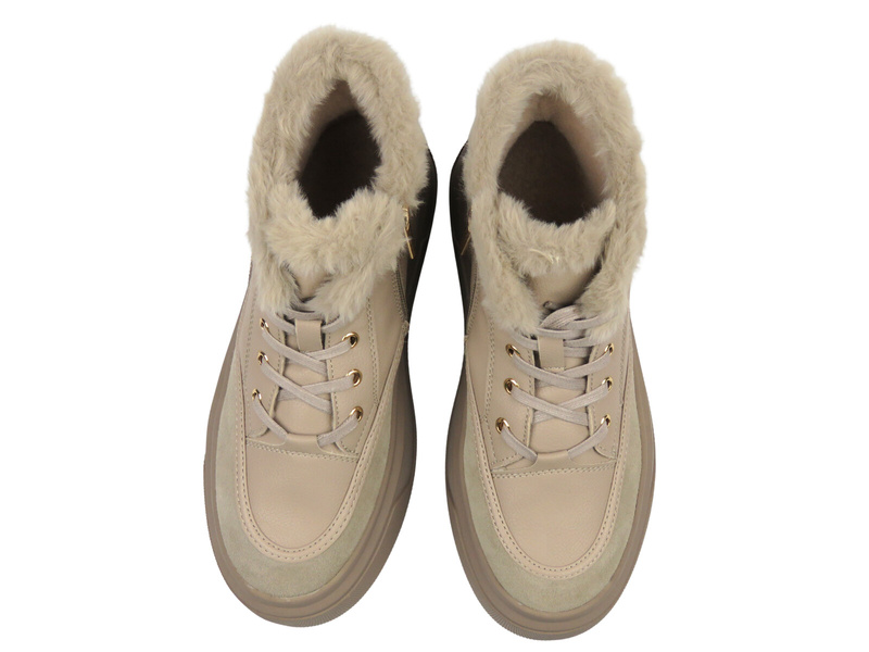 Botki damskie Cambell 25-19352, beżowe