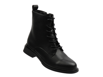 Skórzane botki damskie czarne Cambell 25-98313