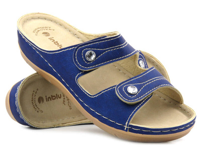 Wygodne klapki damskie - INBLU MALVA, niebieskie
