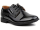 Eleganckie półbuty wizytowe, buty komunijne - WOJTYŁKO 1196, czarne lakierki