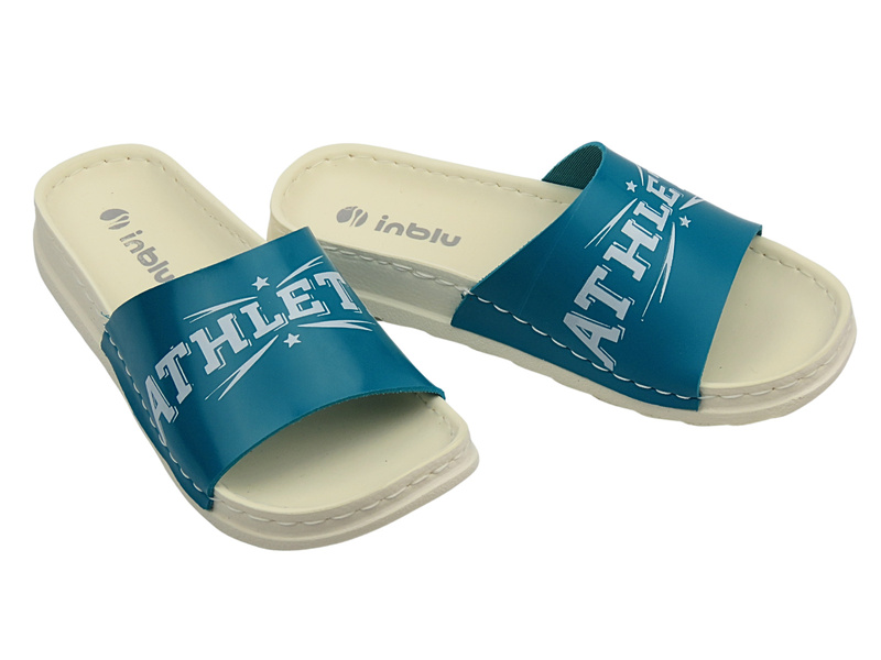 Gumowe klapki damskie niebieskie Inblu UF-04A 