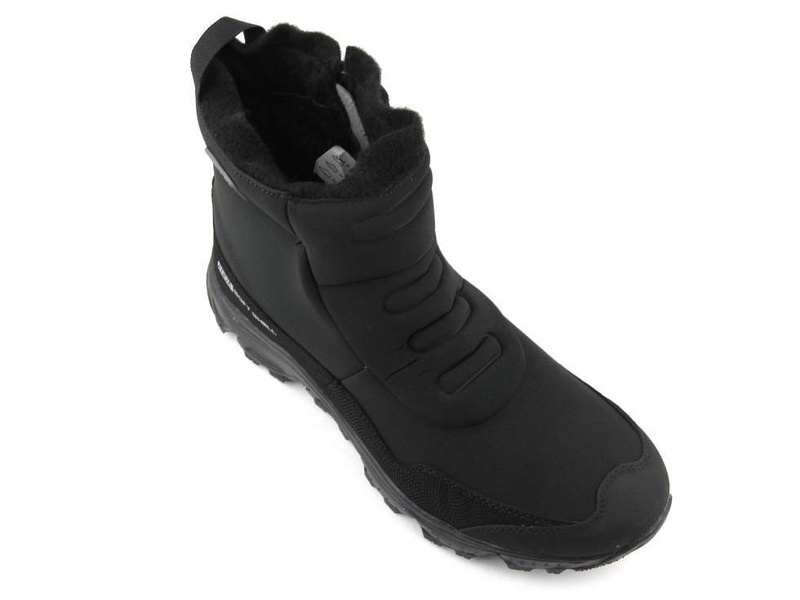 Śniegowce męskie na suwak - DK Softshell 15080, czarne