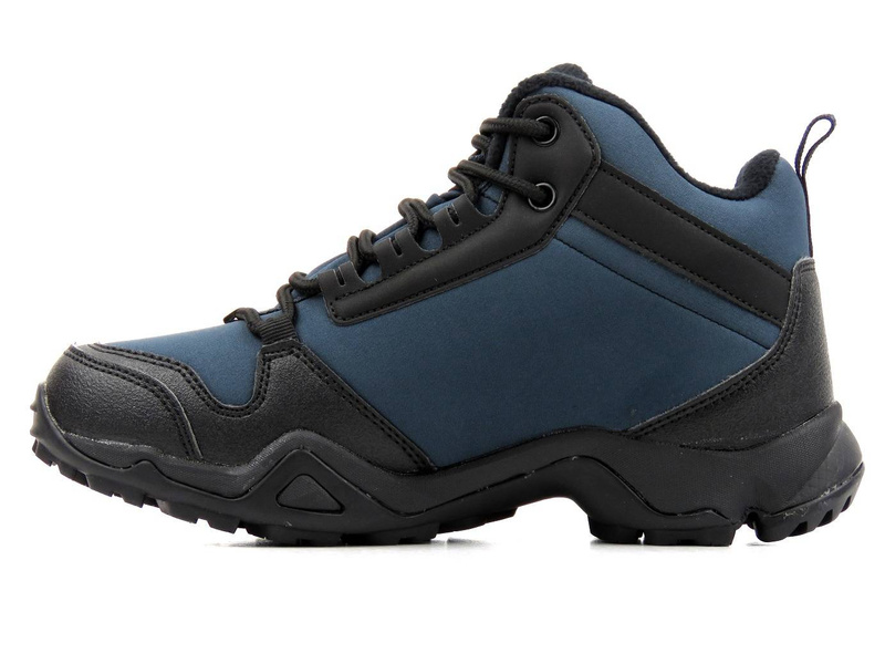 Ciepłe trekkingi młodzieżowe z softshell - AMERICAN CLUB WT64/21(22), granatowe