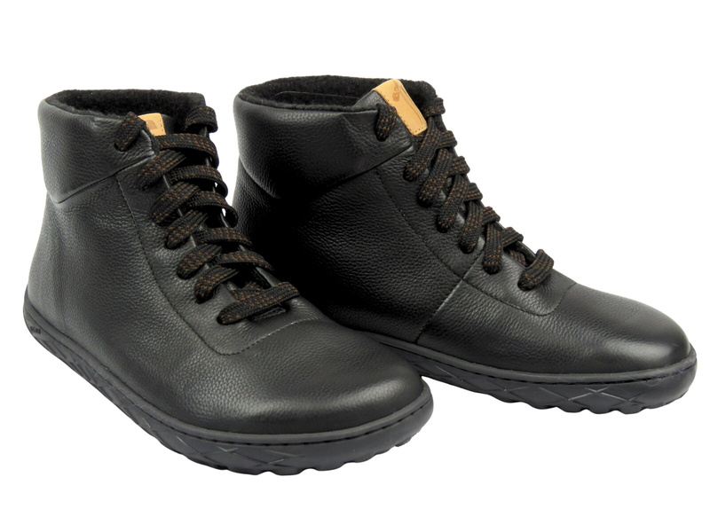 Barefoot skórzane minimalistyczne botki damskie czarne Nika Komfort 1441