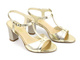 Sandały damskie na słupku - Agxbut 907, złote