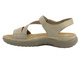 Sandały damskie Rieker 64870-62, beżowe skórzane lekkie stylowe przewiewne
