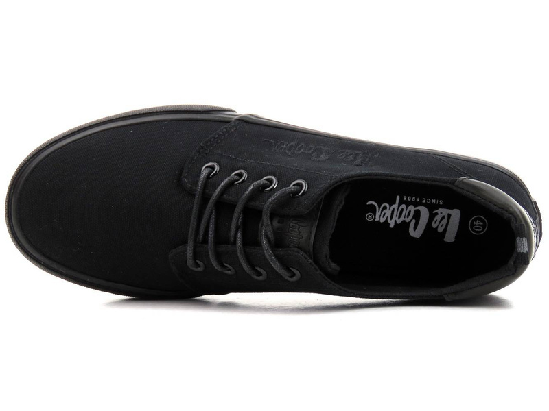 Trampki męskie przed kostkę - LEE COOPER 22-31-0857M, czarne