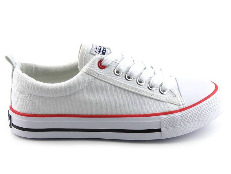 Trampki młodzieżowe, buty sportowe American Club LH 15/21 (25/22), białe