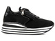 Sneakersy damskie na platformie - INBLU IN000224, czarne