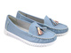 Mokasyny damskie skórzane - Evento 23PB08-5372, niebieskie