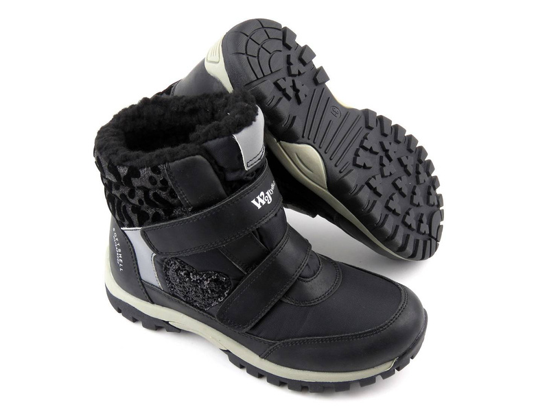 Śniegowce dziecięce SOFTSHELL - WOJTYŁKO 21038, czarne