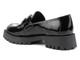 Lakierowane lordsy damskie na traperowej podeszwie - VENEZIA 0010276R658, czarne