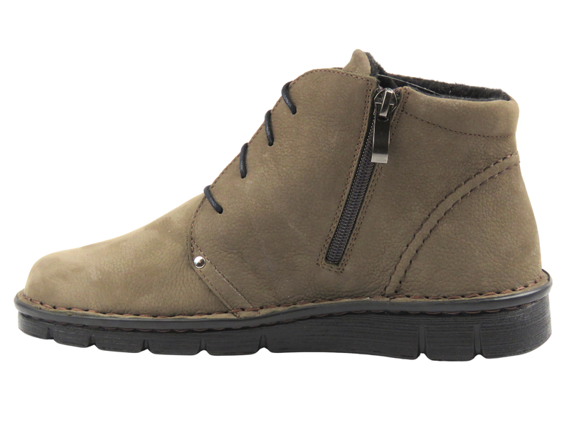 Skórzane botki damskie brązowe Nika Komfort 838 brąz 3