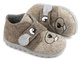 Ciepłe kapcie, buty dziecięce z pieskiem - BEFADO 526P119, brązowe