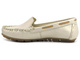 Wygodne, skórzane mokasyny damskie - HELIOS Komfort 398, złote