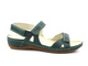 Sportowe sandały damskie na trzy rzepy - HELIOS Komfort 205, zielone