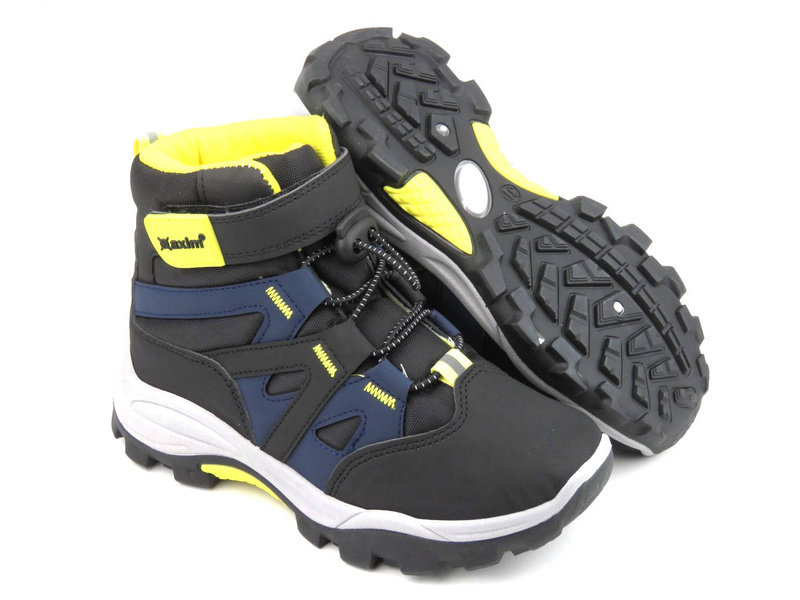 Trzewiki, buty sportowe zimowe dla chłopca - AXIM 23017, czarne