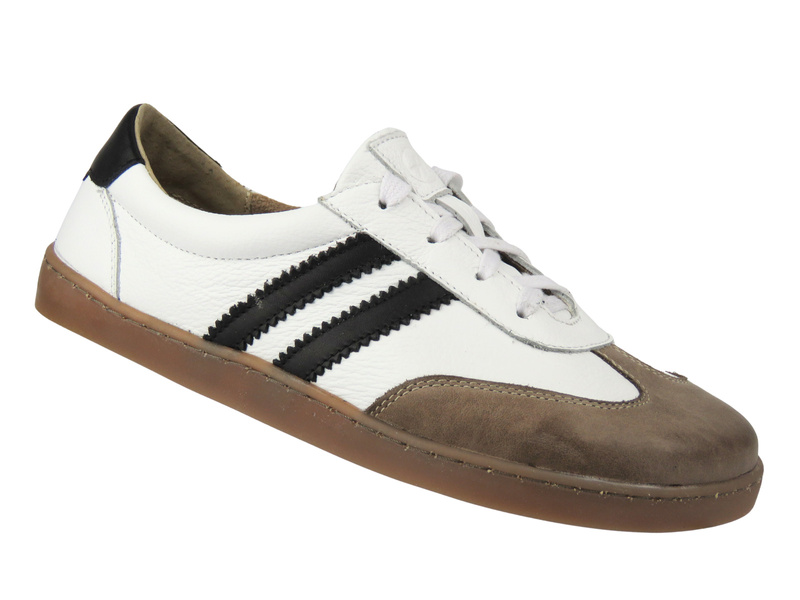 Damskie buty barefoot z naturalnej skóry Helios Komfort 469, białe