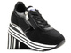 Sneakersy damskie na platformie - INBLU IN000224, czarne