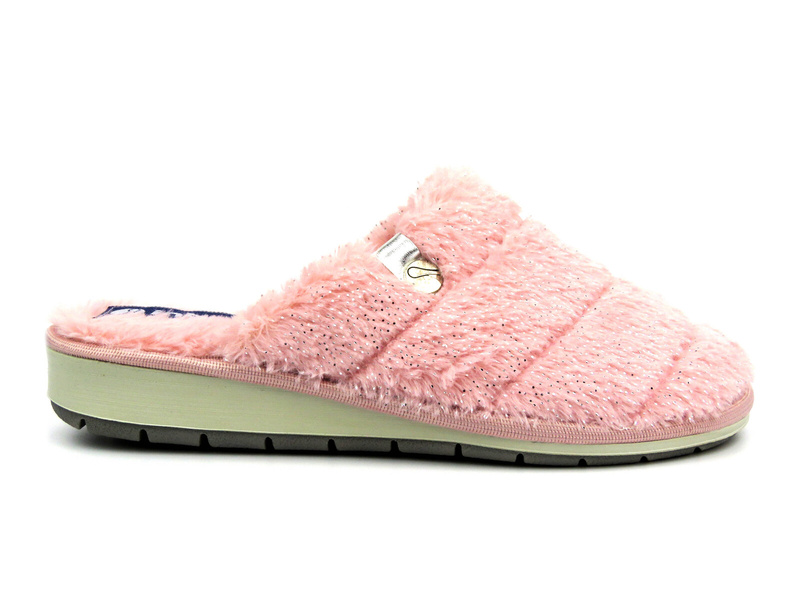 Futerkowe, miękkie kapcie damskie - INBLU LB-95, różowe