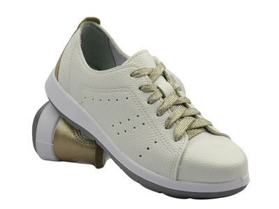 Wygodne półbuty damskie na wiosnę i lato Befado Dr Orto 156D025 białe