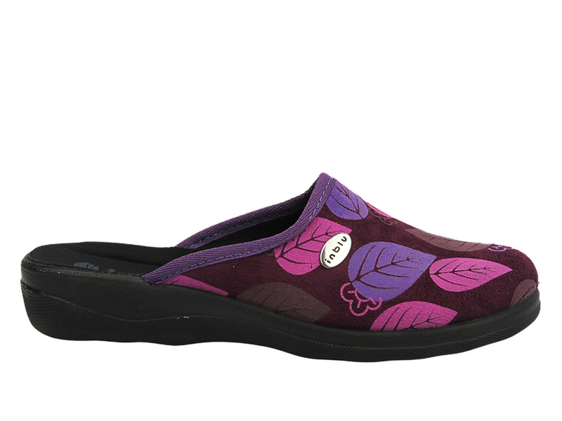 Kapcie Domowe Damskie - INBLU CU-5F Śliwkowy- Wsuwane