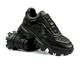 Sneakersy męskie na grubej podeszwie - JOHN DOUBARE QA758T-45L-A1256, czarne 