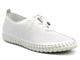 Ażurowe półbuty damskie w sportowym stylu - Vacarro 435, białe