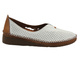 Skórzane półbuty, lordsy damskie - Comfortabel 840144-03, białe