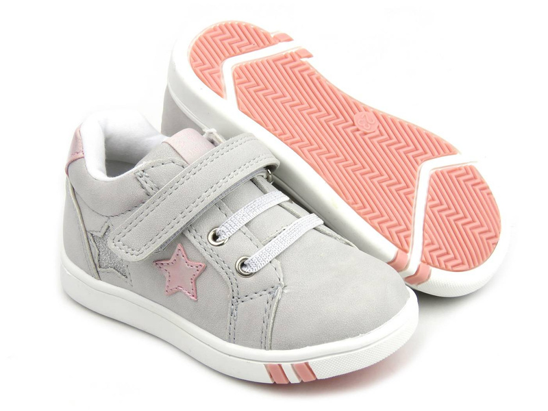 Adidasy dziecięce dla dziewczynki - American Club XD 41/22, szare