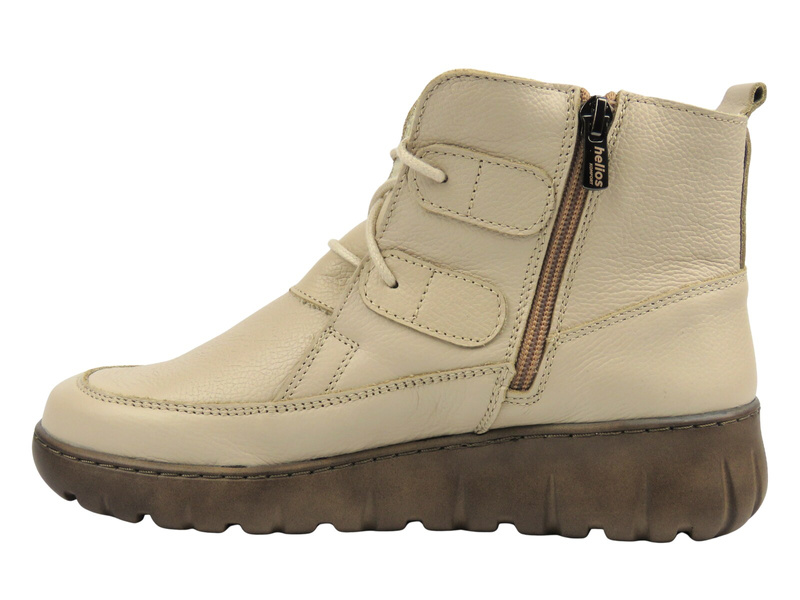 Wygodne botki damskie Helios Komfort 795, ecru