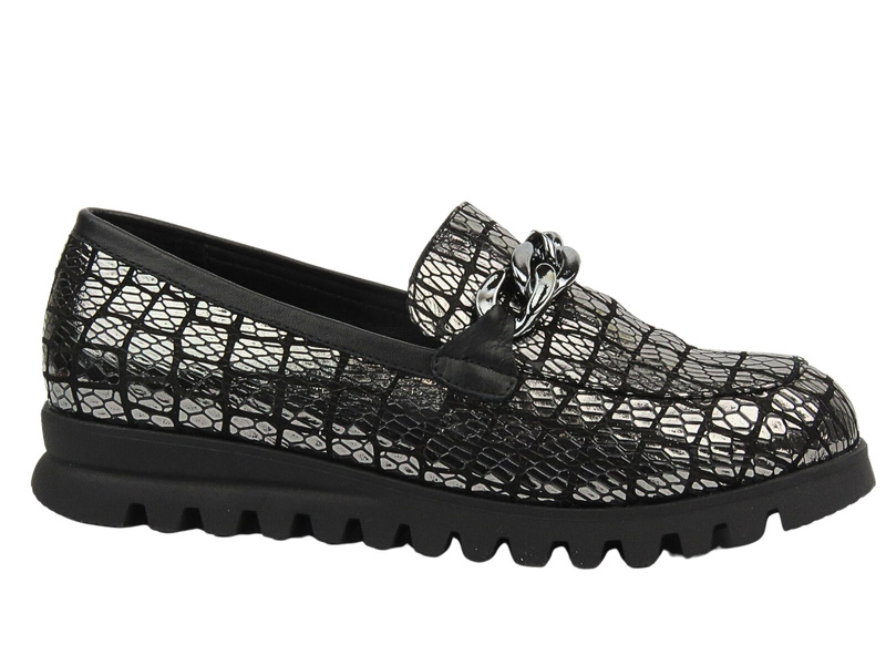 Lordsy Damskie VENEZIA A006LESIOBM028 Srebrne Wsuwane