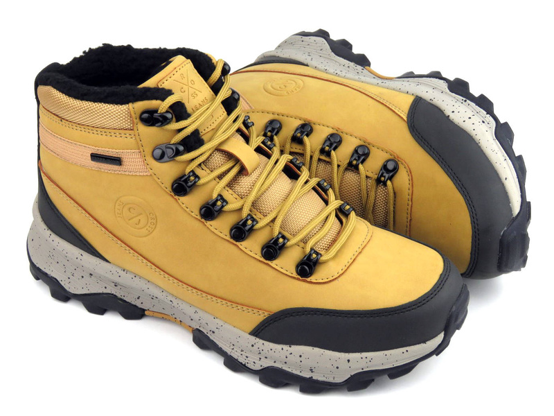 Trekkingi, buty zimowe męskie - CROSS JEANS KK1R4026C, camel