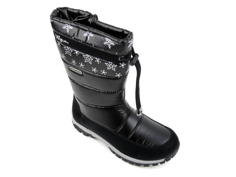Śniegowce dziecięce Waterproof - WOJTYŁKO 21036, czarne