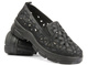 Ażurowe półbuty damskie - UNISOFT 23PB02-5592, czarne