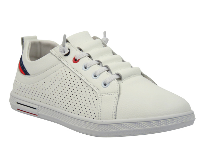 Buty sportowe damskie na wiosnę i lato - VENEZIA G091LEWIOSP006, białe