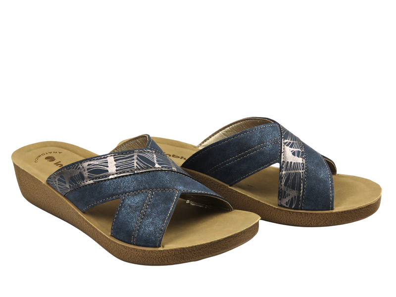 Klapki damskie INBLU TP-49, granatowe