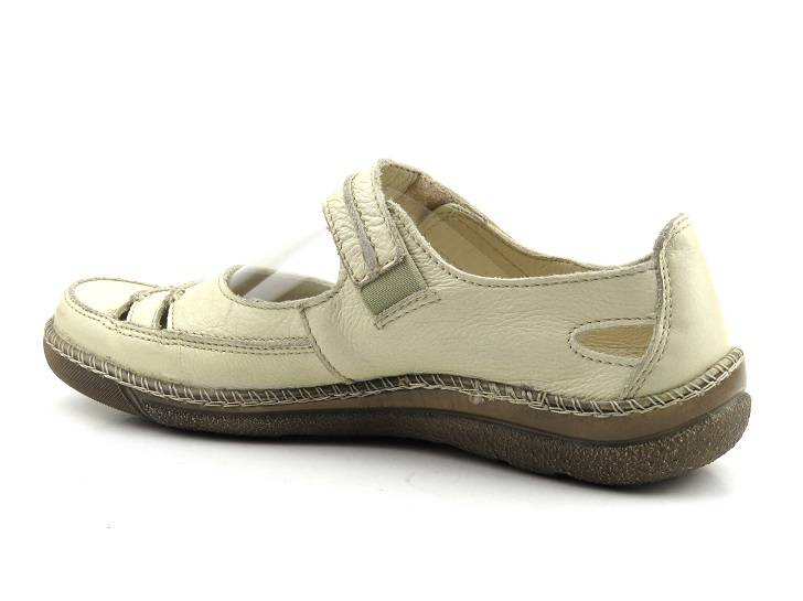Skórzane półbuty damskie wiosenne - HELIOS Komfort 634, ekri