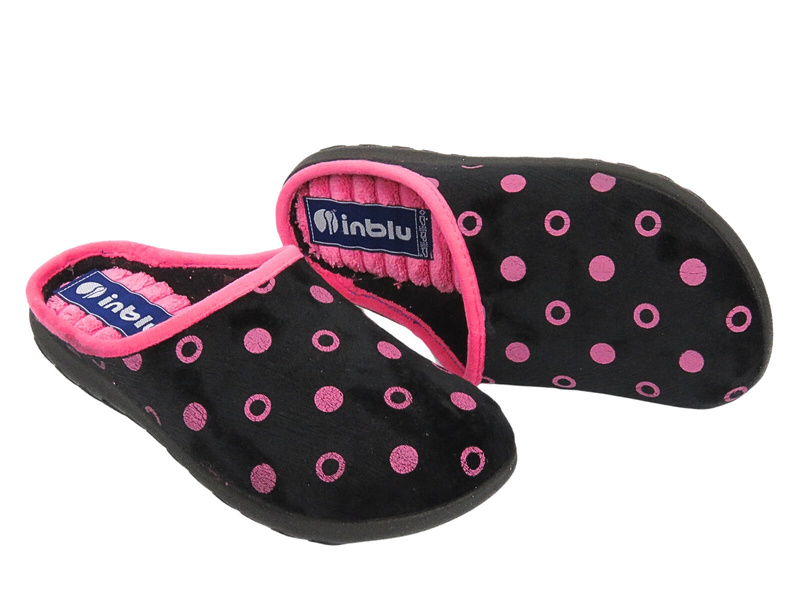 Kapcie Damskie INBLU ET-24 Czarne Wsuwane 