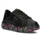 Skórzane sneakersy damskie Filippo DP4480/23, czarne