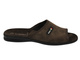 Kapcie męskie z odkrytymi palcami - INBLU OG-7D, ciemny brąz 