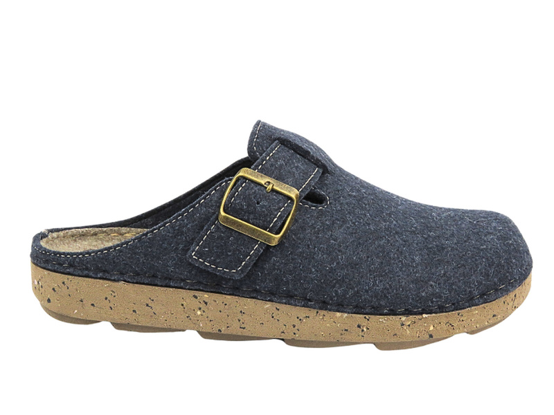 Filcowe Kapcie Męskie - INBLU MT-12 Granatowe Wsuwane