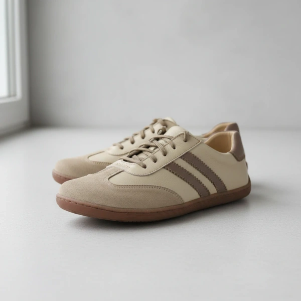 Barefoot skórzane minimalistyczne półbuty damskie Nika Komfort 1444, Vanilia