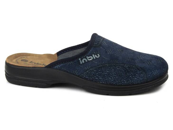 Miękkie i wygodne kapcie męskie - INBLU DAINO, granatowe