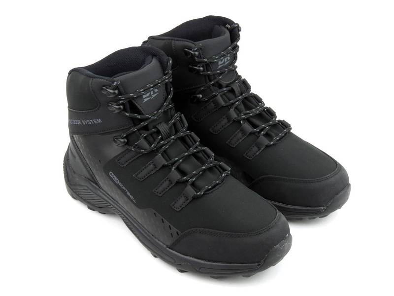 Trekkingi męskie OUTDOOR DK Aqua Soft Shell 8123, czarne